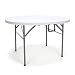 Essentials Multipurpose Folding Utility Table - Sturdy Card/Conference/Office/Craft Center Folding Plastic Table, 48" Round, White (ESS-5048RF)