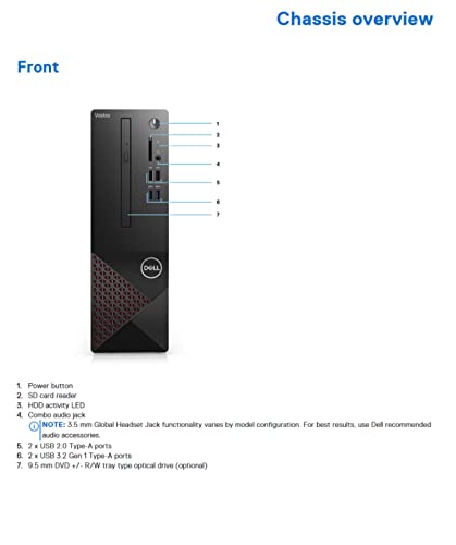 Image of Dell New Vostro 3681-Intel Core i3-10th Gen || 8GB Ram || 1TB HDD || Windows 11 Home+Office 2021 || Without Monitor & ODD || 3 Yr Warranty || 32 GB Sandisk Dual Pendrive