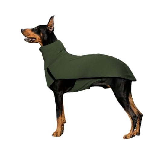 ISUPY 犬用パーカー 春秋冬 ペット服 中型犬 大型犬 ハイカット 洋服 ドッグウェア tシャツ 防寒 保温 柴犬 秋田犬 パジャマ お散歩お出かけ (4XL,グリーン)