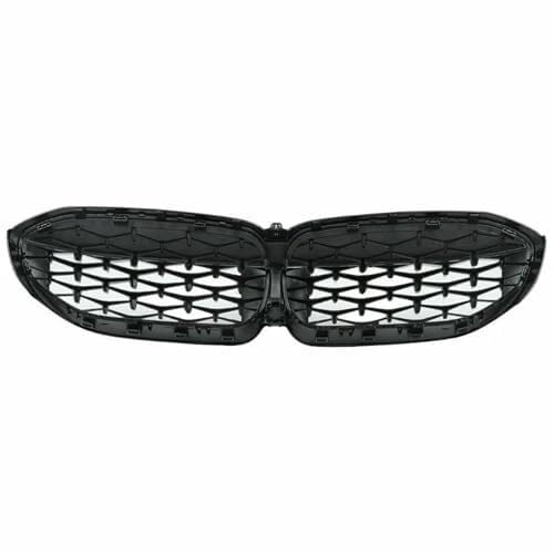 Calandre noire brillante pour BMW G20 G21 G28 grille diamantée centrale