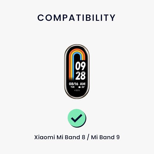 kwmobile Ersatz Armband kompatibel mit Xiaomi Mi Band 10 / Mi Band 9/8 - Smartwatch Scrunchie Haargummi Design Gelb - Innenma&szlig;e 14-19 cm