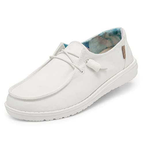 Image of HEYDUDE Women's Wendy Chambray | Women's Shoes | Women's Lace Up Loafers | Comfortable & Light-Weight