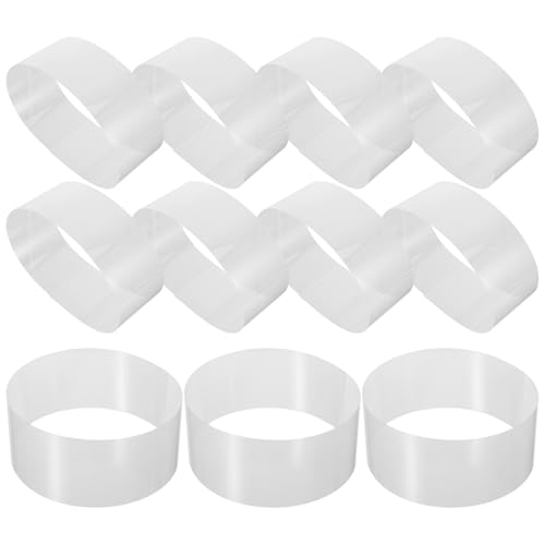 Hojas de collar transparente para pastel de plástico flexible para repostería, pack de 100 2
