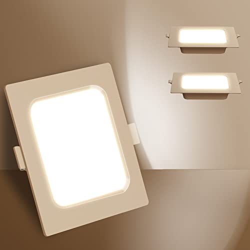 Aigostar Faretti da incasso per cartongesso, 20W Equivalenti a 180 W, Alta luminosità, Integrati ultrasottile lampada da soffitto, Luce bianco caldo 3000K, 230V, Ф190-200mm(2 Confezione)