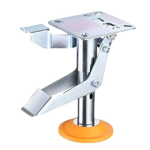 Image of Floor Lock, Adjustable Height Trolley Brake Lock, Manganese Steel 100kg Bearing Trolley Cart Lock with TPU Pad for 5 in Casters(X-125-32-5)