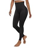 FeelinGirl Compression Leggings for Women Black Leggings Women Tummy Control High Waisted Shaping Leggins Seamless Large