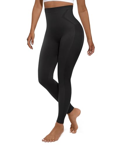 FeelinGirl Leggings for Women Tummy Control Seamless High Waisted Compression Leggings Non-See-Through