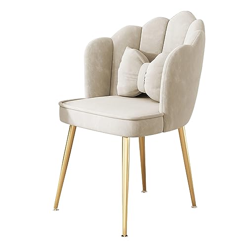 Elegantes sillas de comedor tapizadas de terciopelo con patas de metal dorado, elegantes sillas laterales para decoración moderna del hogar, perfectas para comedor y espacios de ocio