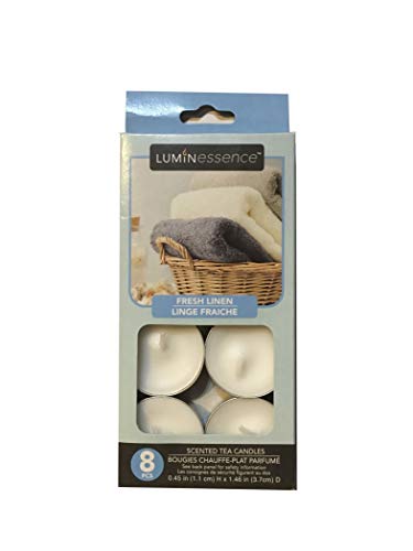Luminessence Scented Tea Candles - Fresh Linen 8 Count