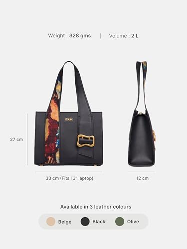 Image of ZOUK Kalki Office Bag for Women |Vegan Leather | Twin Gadget Compartments | Fits 13-Inch Laptop + iPad | Concealed Zipper Pocket