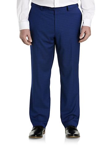 Oak Hill Check Suit Pants Blue 48 x 30