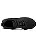 Womens Ladies Walking Shoes Arch Support Non Slip Work Lace up Sneakers Breathable Lightweight Comfort Wedge Platform Loafers Black