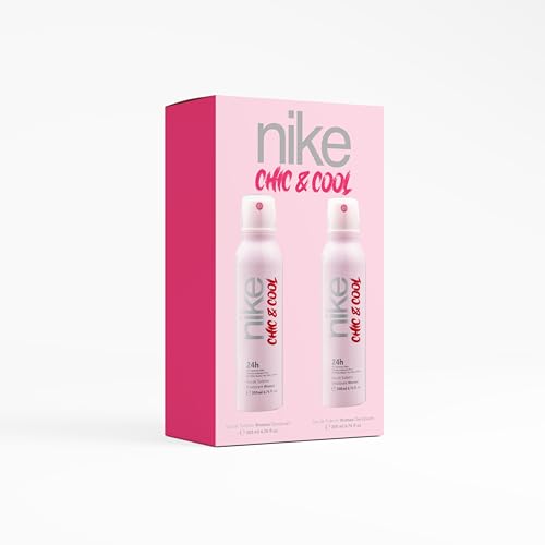 Image of Nike Reloaded Combo Packs - Deodorant Spray for Men & Women | 24-Hour Freshness | Set of 2 (200ml Each) (Chic & Cool (Women) + Chic & Cool (Women))
