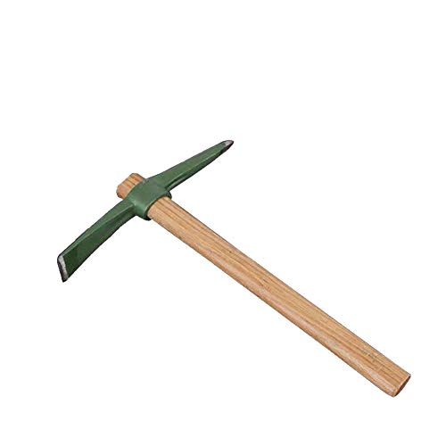 Small Artichoke with Wooden Handle Cross Hoe Small Shovel Pointed Hoe Agricultural Tool Dual Purpose Sand-Turning Steel Hoe Medium 1 Pc