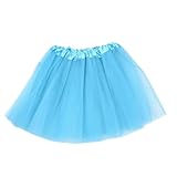 3 Layered Tutus for Girls,Tulle Tutu Skirts 3-8 Year Little Girls, Birthday Dance Halloween Cosplay Party (US, Age, 3 Years, 8 Years, Blue)