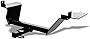 Class 2 II Black 2' Rear Bumper Trailer Tow Hitch Towing Mount Receiver Tube for 97-08 Pontiac Grand Prix / 97-04 Buick Regal Passenger FWD