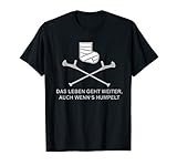 Gipsbein T-Shirt - Krücken T-Shirt