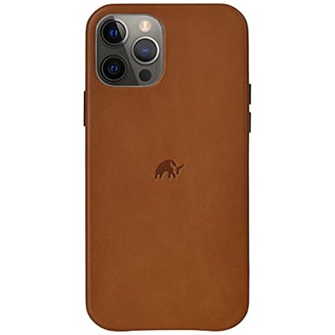 Bullstrap Premium Leather Phone Case Compatible with Apple iPhone 12/12 Pro, Sienna Brown Leather Cover