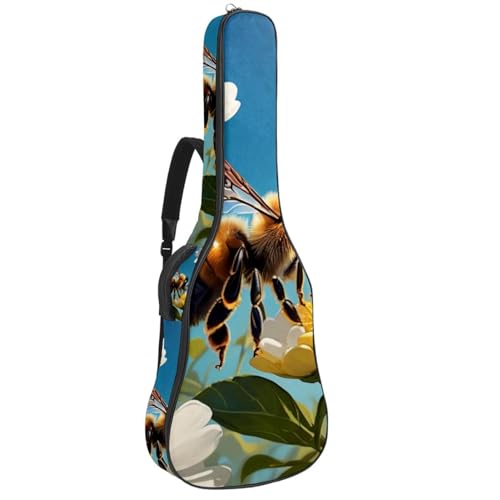 Sac pour guitare imperméable motif abeille pour transporter votre musique en voyage