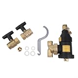 Magnetischer Heizungswasserfilter,Messing, mit Edelstahl-Mesh, Schlamm- und Rostabscheider für Heizkessel und zentrale Warmwasseranlagen, 1-stufige Filtration(DN25/1 male valve)