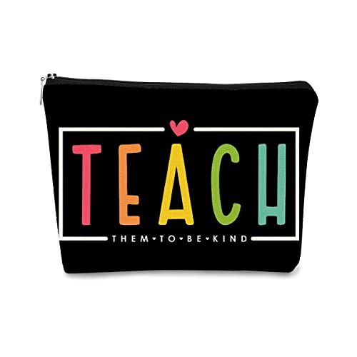 BARPERY Bolsa de Maquillaje de Regalo para Profesores, Bolsa de cosméticos para Profesores, Regalos de cumpleaños para Profesores de guardería, Regalos de graduación para Profesores, Black