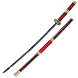 Swords and more One Piece – Roronoa Zoro Schwerter, Sandai Kietsu, Edelstahl Schwert mit Scheide 96,5 cm, Zoro Katana, One Piece Schwerter für Zoro Cosplay One Piece