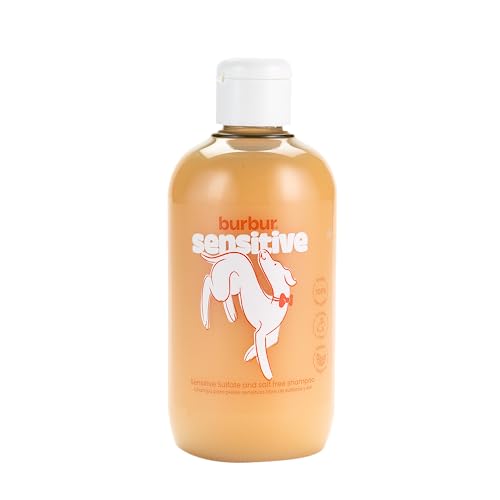 BURBUR - Sensitive, Haustiershampoo | 400 ML | Sulfatfreies Veganes Shampoo für Hunde und Katzen | Alle Rassen | Reinigende, Feuchtigkeitsspendende und Belebende Wirkung | Glanz und Geschmeidigkeit BURBUR - Sensitive, Haustiershampoo | 400 ML | Sulfatfreies Veganes Shampoo für Hunde und Katzen | Alle Rassen | Reinigende, Feuchtigkeitsspendende und Belebende Wirkung | Glanz und Geschmeidigkeit