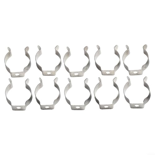 10pcs Heavy Duty Tool Spring Terry Clips Silver Manganese Steel Open Type Clamps Hardware 6mm/10mm/12mm/16mm/19mm/25mm/28mm(10mm)