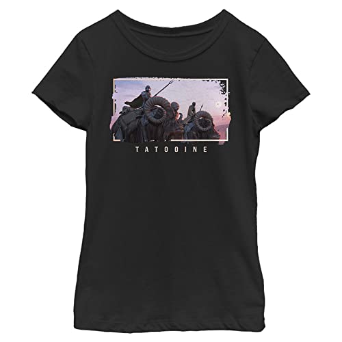 T-shirt Star Wars Mandalorian imprimé noir vêtement manches courtes