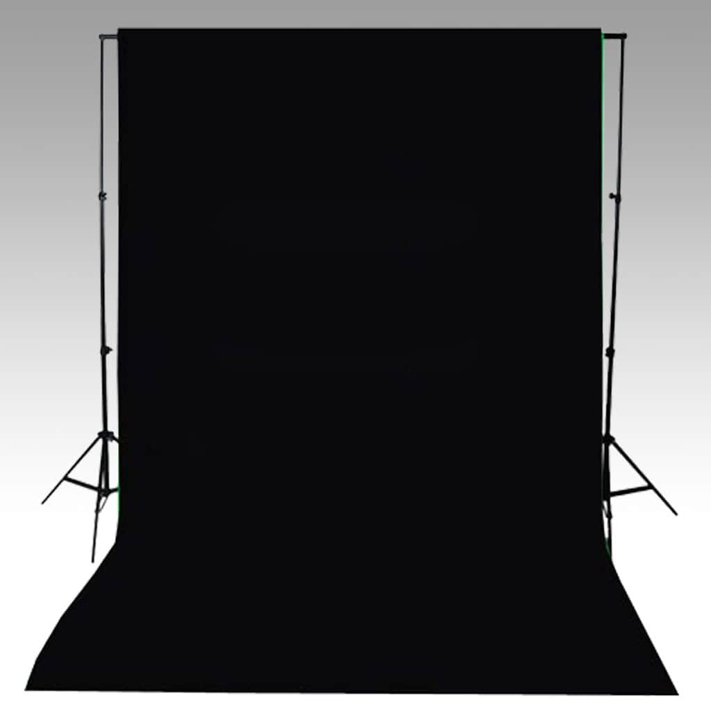 Sfondo fotografico in cotone, nero, 600 x 300 cm
