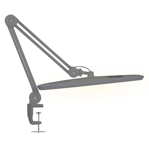 Neatfi XL 2200LM LED Task Lamp w/Clamp, 23-Inch Wide Head, CCT (Silver)