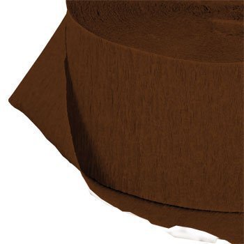 Greenbrier 4 Rolls Brown Crepe Paper Streamers 290 Feet Total, Made in USA