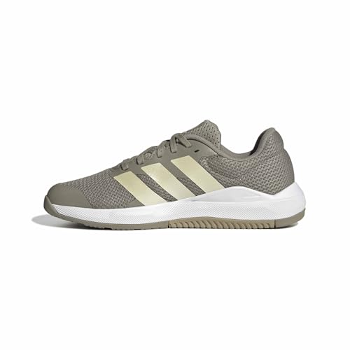adidas Damen Dropset Base Training Shoes, Silver Pebble/Ice Gold Met./Wonder Cargo, 44 2/3 EU – Ansicht 1