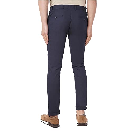 Image of Blackberrys Men's Cotton Blend Solid Slim Fit Casual Trousers