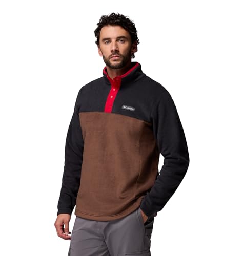 Columbia Mens Steens Mountain Half Snap Fleece Jacket, Tobacco/Black/MTN Red, Medium3