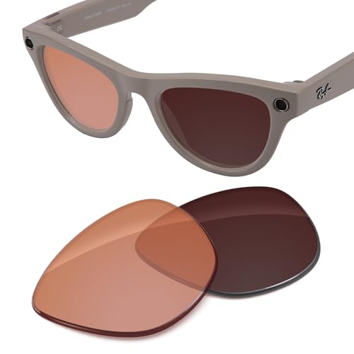 Image of Replacement Lenses Compatible with RayBan Meta Skyler RW4010 52mm AI Glasses, UV Protection, Transition