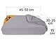 npluseins 2er Pack Kissenbezüge für Gesundheitskissen der Größe S - Spannbezüge 1450.2049, 30-35 x 45-50 cm, grau