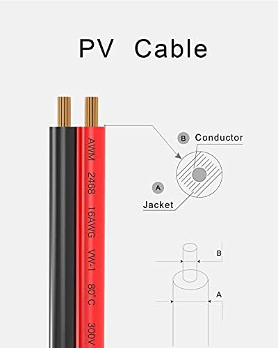 ALLPOWERS 16AWG DC 5,5 x 2,5 mm adapter solarny do Anderson PowerPole kolektor słoneczny, zestaw kabli 1,5 m do przenośnych generatorów, magazynów energii, RV