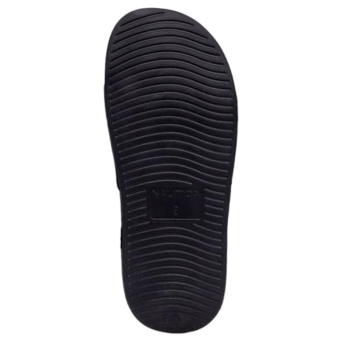 Image of Nautica Men's Open Toe Slide Sandals - Comfortable Indoor & Outdoor Shower Slippers