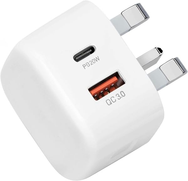 TECHNOPLAY USB C Wall Charger PD 20W Fast charger Dual port Compatible with iPhones 16/15/14 Pro/14 Pro Max/13/13 Pro/13 Pro Max/12/12 Pro Max/11 Pro/iPad/Samsung/Oneplus/huawei/htc