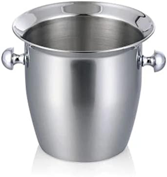 TEMKIN Enfriador de Cubo de Hielo de Vino Grueso de Acero Inoxidable de 2L/5L para Bar de Hotel Cubo de Hielo de champán Grueso TEMKIN Enfriador de Cubo de Hielo de Vino Grueso de Acero Inoxidable de 2L/5L para Bar de Hotel Cubo de Hielo de champán Grueso