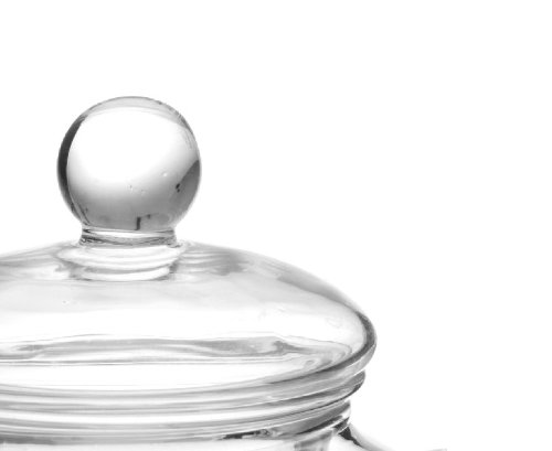 Moyishi Perfect Clear Heat Resistant Borosilicate Glass Teapot & Infuser for loose tea or display tea (pure glass, no metal or plastic parts)
