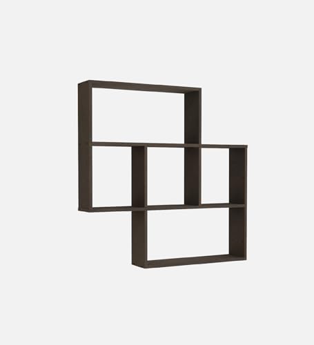 Image of RETICA Multipurpose Modular Wall Racks /Shelves /Organiser /Decor Particle Board Wall Shelf (Number of Shelves - 5, Brown)