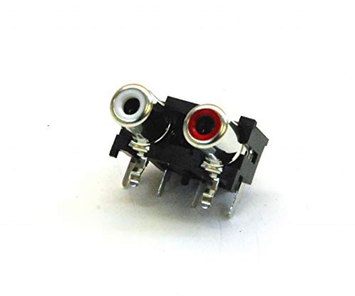 Amazon.co.jp: Linkman RCAジャック 赤白2連 基板取付型 HLR