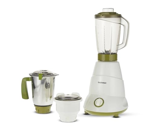 DAEWOO 3-in-1 750W Mixer Grinder with 3 Jars 1.5L Liquid Jar 1 Coffee Grinder & 1 Meat Mincer 3 Speeds Stainless Blades Unbreakable Jar Dry & Wet Fine Grinding DMG-7501 2 Years Warranty