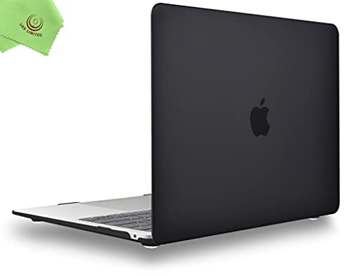 UESWILL 2022 2021 MacBook Air 13 inch Case A2337 M1 A2179 A1932, Hard Shell Case Cover Compatible with MacBook Air 13 inch with Retina Display & Touch ID (2018-2022), Black
