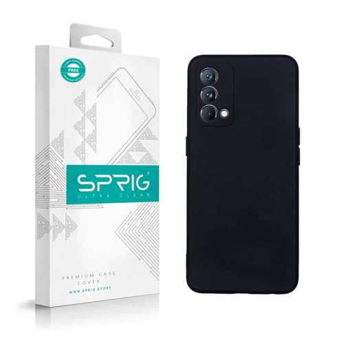 Image of SPRIG Compatible with Realme Gt 5G Premium FlexTone Back Cover Drop Tested Shock Proof Mobile Case for Men, Women, Boys and Girls with Camera Protection (Black)