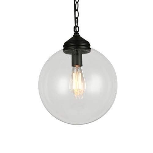 Lustre suspension boule de verre design créatif et finitions soignées pour chambre