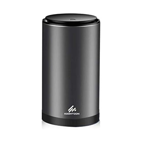 Alloy Vehicle Cup Holder Garbage Bin Mini 300ml Trash Bin Car Trash Garbage Can with Lid Organizer Waterproof Leak Proof for Car Universal (Dark Grey) Cover