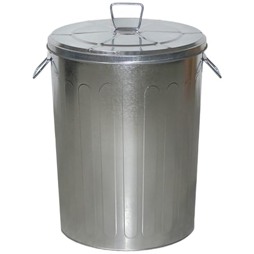 Caneca de Basura Metálica Exterior 20 Galones Plateada miniatura 4